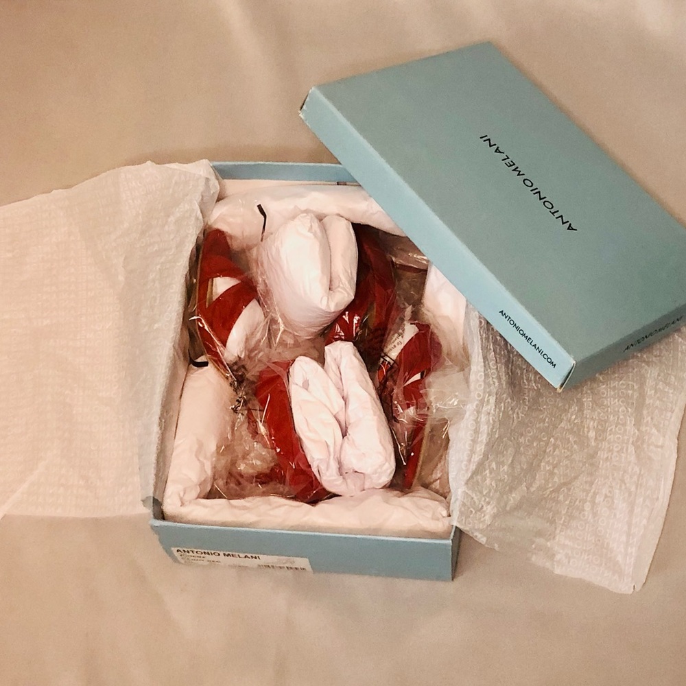 Antonio Melani Candy Red Sandals. RUN SMALL. - Picture 6 of 6